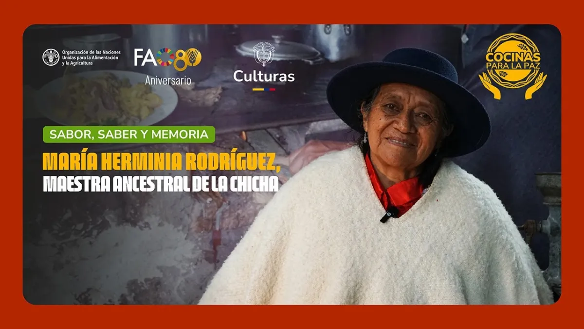 María Herminia Rodríguez, la maestra boyacense que lleva 70 años preparando chicha para que la tradición no se pierda.