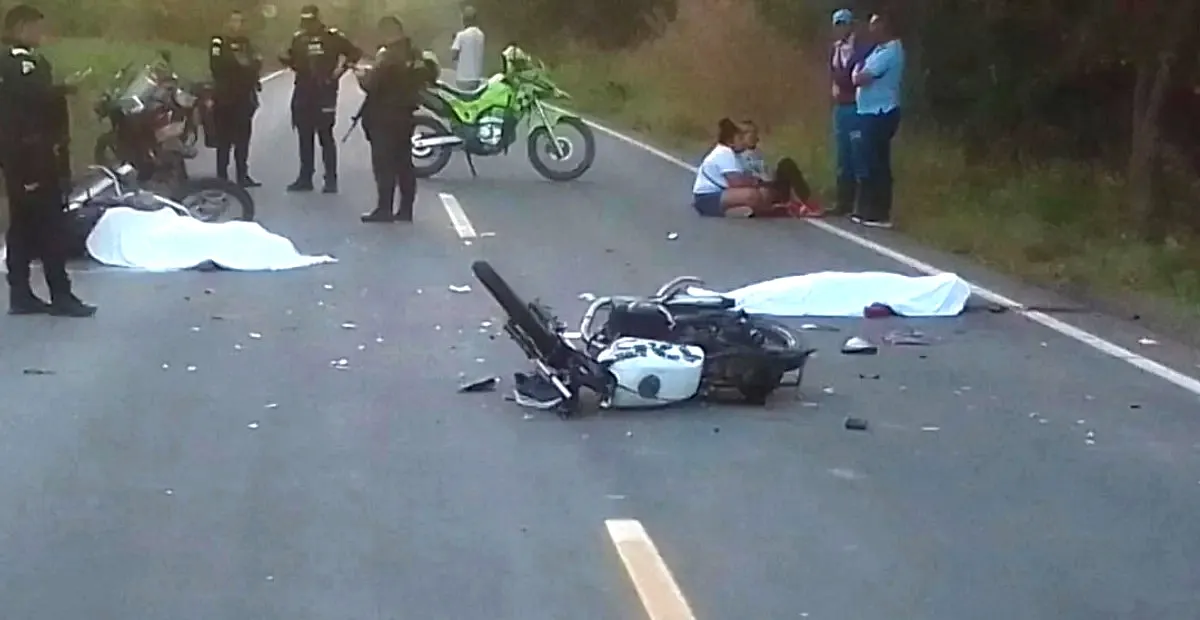 Choque de motos en Valledupar deja tres muertos en Navidad.