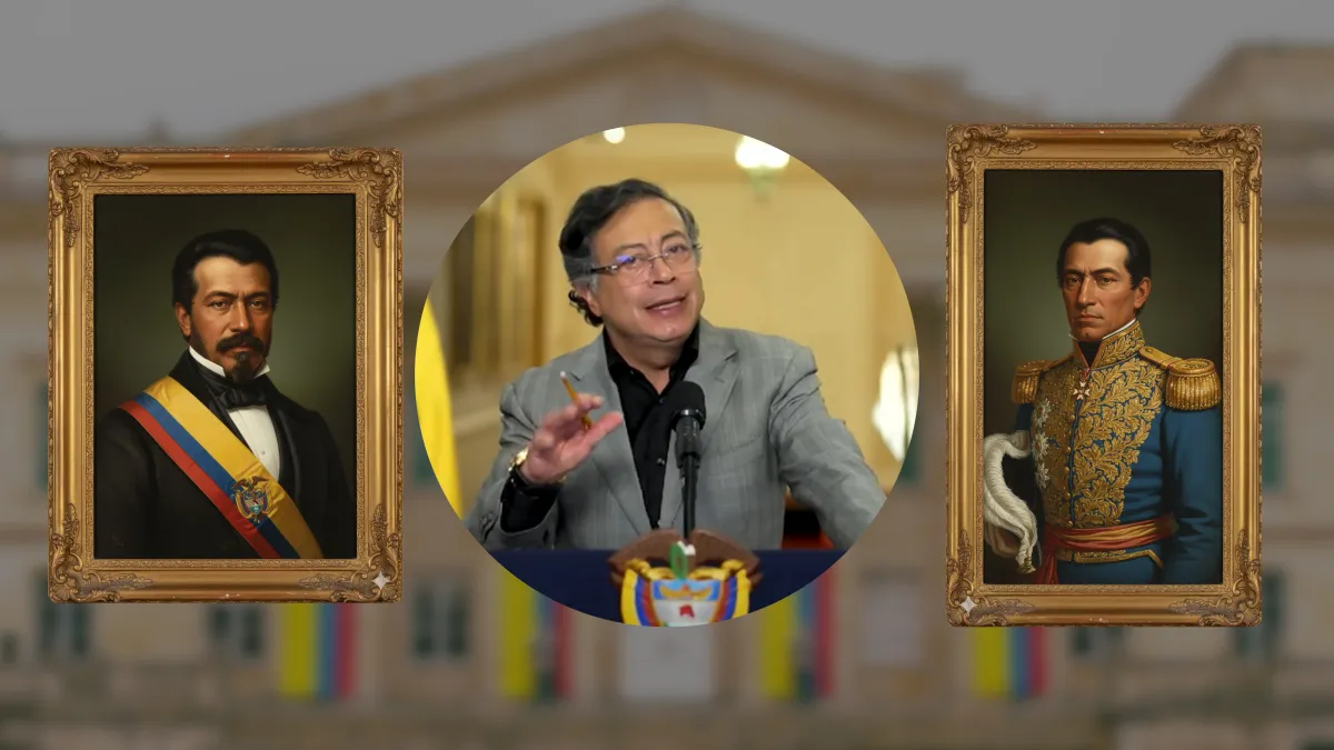 Petro exhibe retratos de presidentes negros e indígenas borrados de la historia: 'Aquí todos son blancos'