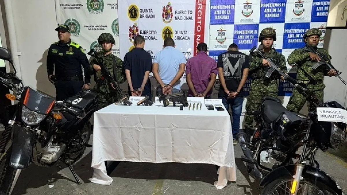 Ejército captura cuatro presuntos integrantes del Clan del Golfo en Santander.